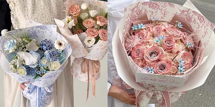 Patterned wrapping papers