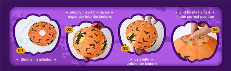 Halloween Paper Lantern Installation Tutorial