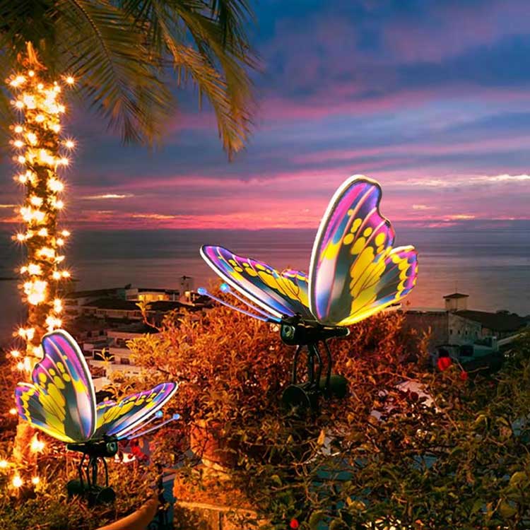 LED dinaminiai drugelių žibintai