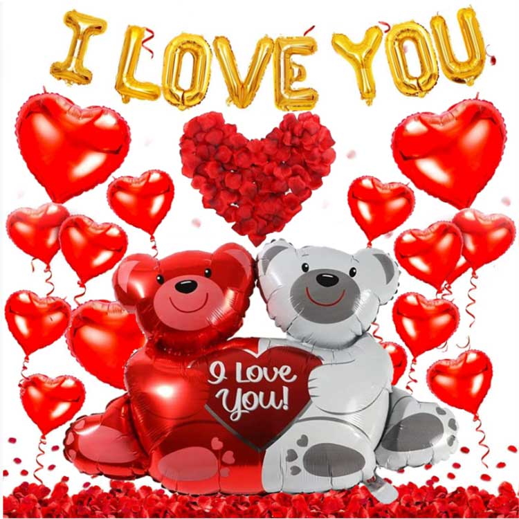 Valentino dienos folijos balionai